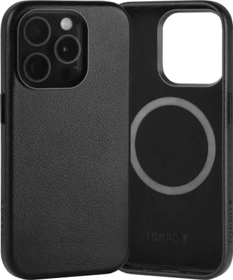 Immagine prodotto di TORRO Custodia sottile in pelle per iPhone 15 Pro (compatibile con MagSafe) - Nero