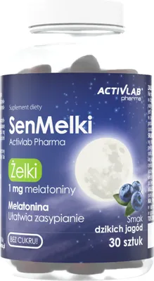 Immagine prodotto di ActivLab Pharma SenMelki, gusto mirtillo, 30 gomme alla frutta