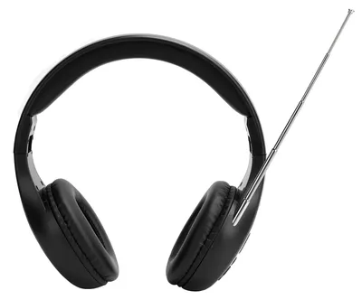 Produktbild von 50-108 MHz FM-Lehrkopfhörer mit externer Antenne und Headset mit Batteriekapazitätsanzeige