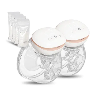 Produktbild von Youha – The INs Next – Doppelte kabellose Milchpumpen – elektrische tragbare Milchpumpen – einfaches Abpumpen – BPA-frei – freihändiges Abpumpen 24mm