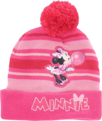 Immagine prodotto di Cappello con pompon Disney Minnie Mouse - Caldo cappello invernale per bambini Onesize Pink