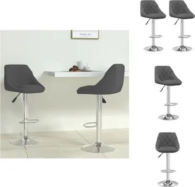 Produktbild von vidaXL Barhocker 2 Stk. Dunkelgrau Samt -  Barhocker