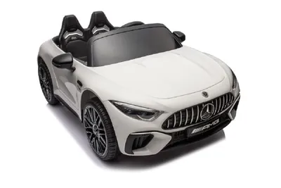Immagine prodotto di ES-Toys auto elettrica per bambini Mercedes SL63 AMG EVA pneumatici ammortizzatori con licenza bianca