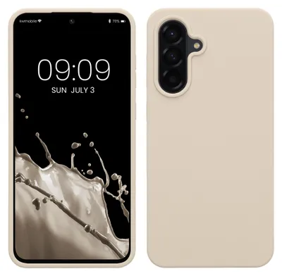 Produktbild von kwmobile Handyhülle für Samsung Galaxy A56 5G Hülle - Case Silikon - Kabelloses Laden - Schutzhülle Cover in Creme matt