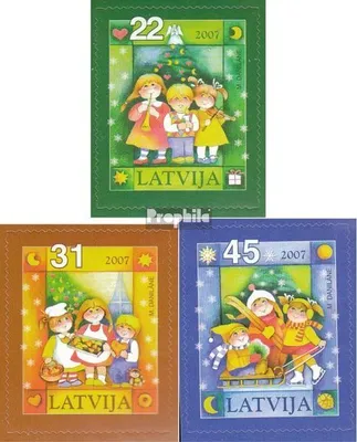 Produktbild von Briefmarken Lettland 2007 Mi 716-718 (kompl.Ausg.) postfrisch Weihnachten