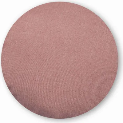 Produktbild von Kissenbezug rund 60 cm altrosa Leinenoptik Kissenhülle Struktur Deko Kissen
