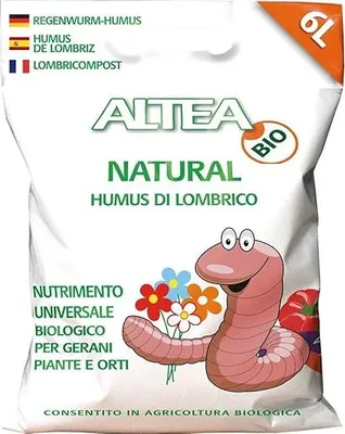 Immagine prodotto di Altea Humus naturale di lombrico per orto, fiori e giardino, 6 litri