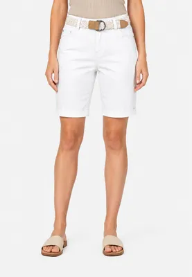 Produktbild von Sublevel Stretch Twill Bermuda Shorts mit Gürtel und Spitze Größe: XXL