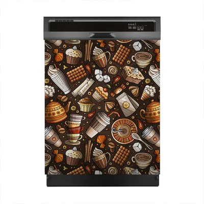 Produktbild von Aufkleber sticker 60x70 cm Dekorative folie Spülmaschine - Kaffee Cafe Tee