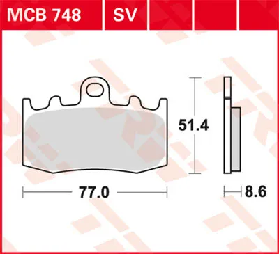 Obrázok produktu pre TRW Sada brzdových doštičiek MCB748SV R1150RT R22