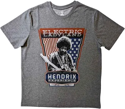 Image de T-shirt gris "Electric Ladyland" de Jimi Hendrix, taille XL