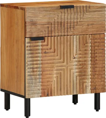 Immagine prodotto di vidaXL Comodino marrone 50 x 33 x 60 cm in legno massello di acacia