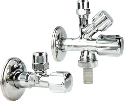 Produktbild von tecuro Kombi-Set, Eckventil & WAS-Ventil 1/2 Zoll (selbstdichtend) mit Formgriff