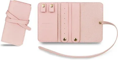 Produktbild von Famanu Schmuckrolle Organizer - Faltbar, tragbar, rosa