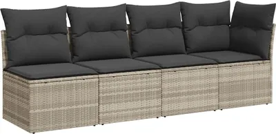 Zdjęcie produktu dla VidaXL 366177, 4 siedz., Ciemny Szary, 110 kg, 2270 mm, 620 mm, 690 mm