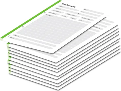 Produktbild von PRICARO Telefonnotizblock, A5 gelocht, grün, 10 Stück