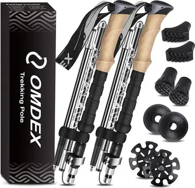 Produktbild von Famanu Nordic Walking Stock - Leicht, Verstellbar und Faltbar