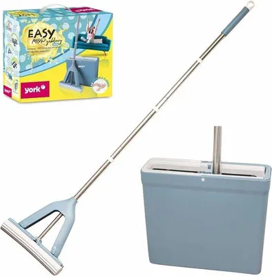 Produktbild von Effizientes Moppset mit Teleskopstiel und Eimer, 34cm Bodenreiniger