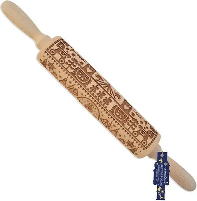 Image de Casse-noisettes en bois, motifs de Noël, décoration en relief 3D 5235