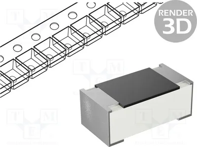 Immagine prodotto di Resistenza: film spesso, 50mW, 0201, 1%, 470Ω, SMD, -55÷155°C, CRCW0201470RFNTDBC