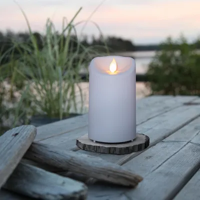 Zdjęcie produktu dla Świeca Led plastikowa M-TWINKLE biała 12,5cm 500h IP44
