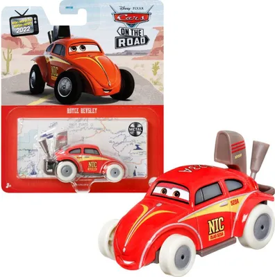 Produktbild von Mattel HHV00 Disney Pixar Cars on the Road Royce Revsley Rennauto Spielzeugauto Actionauto Rot Maßstab 1:55