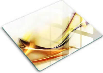 Produktbild von Glasschneideplatte - Herdabdeckplatte - 60x52 - Schneidebrett - Spritzschutz - Abstraktionslichtlinien
