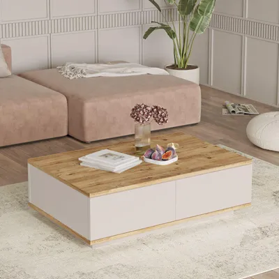 Produktbild von Skye Decor, Fr14-Ac, Couchtisch, Atlantische Kiefer, 100% MELAMINBESCHICHTETE SPANNPLATTE, 90 x 60 x 28,6 cm
