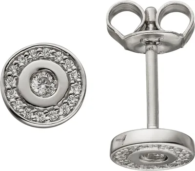 Produktbild von Ohrstecker 925 Sterling Silber 34 Zirkonia Ohrringe Silberohrringe