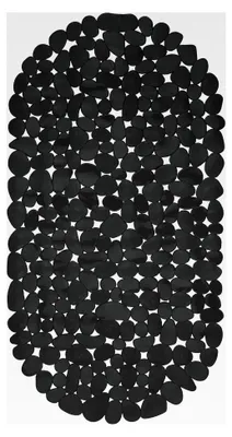 Produktbild von Badewannenmatte 68 x 35 cm in Schwarz mit Steinoptik