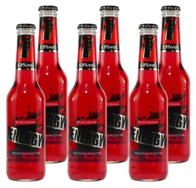 Produktbild von Boscabana Energy Fruchtweincocktail (12 x 0,275L)