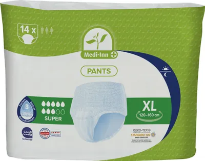 Produktbild von Medi-Inn Inkontinenz-Pants SUPER, diskreter Schutz & hohe Saugstärke, mit elastischem Bund, 1 x 14 Stück - Größe XL