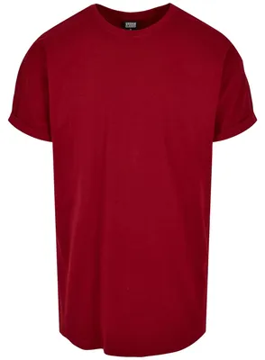 Image de Urban Classics - T-shirt à retrousser pour homme TN417 (S) (rouge brique)