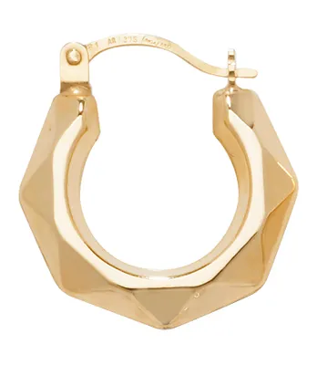 Image de Boucles d'Oreilles Créoles Femme Or 375/1000 - 15mm*17mm; TRS26305