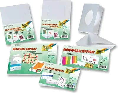 Produktbild von folia Briefkarte 190 g/qm DIN A6 weiß 105 x 148 mm 25 Stück