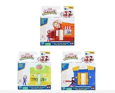 Produktbild von Hasbro Spidey Figurenset Supermarkt 2,5 cm Figuren, Bauwerke der Nachbarschaft, erweiterbar
