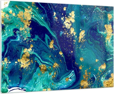 Produktbild von Bilder auf glas - Abstraktion modern - 100x70cm - Glasbilder - Wandbilder - Kunstdruck - zum Aufhängen bereit - Wanddekoration aus Glas - Glas Bilder - Wandbild auf Glas - Einteilig - GAA100x70-3831