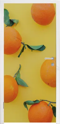 Produktbild von MuchoWow® Türtapete Selbstklebende Türfolie Zitrone - Orange - Gelb 80x205 cm Türposter Türaufkleber Klebefolie Türklebefolie - Fototapete - XXL-Aufklebern