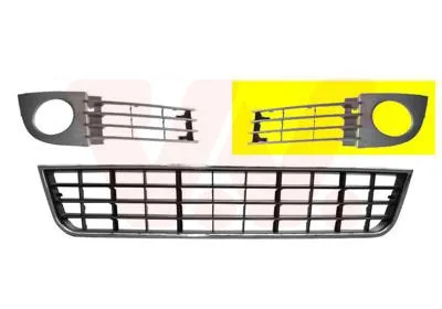 Produktbild von VAN WEZEL Lüftungsgitter Grill Stoßfänger für AUDI A6 Avant (4B5, C5) mit Loch/Löchern für Nebellampen