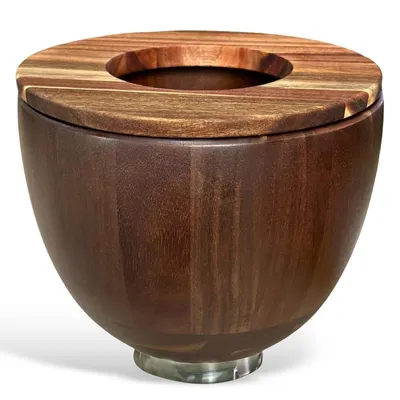 Produktbild von Robuste Holz-Rührschüssel aus Akazienholz,passend für KitchenAid 4,5–5Qt Neigungsmaschinen,mit Spritzschutz und Edelstahl-Basis,spülmaschinengeeignet
