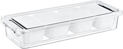 Produktbild von Vorratsbox / Aufbewahrungsbox mit Innenschalen (2,5 Liter) Weiß