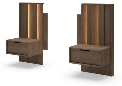 Immagine prodotto di FURNLUX, comodino Amaro Braun, 51 cm / Colore principale: marrone / Dimensioni: 51 x 102 x 40 cm