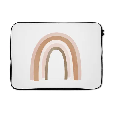 Produktbild von MuchoWow® Laptop Hülle 14 ZollAbstrakt - Kunst - Regenbogen - Muster Laptoptasche - Laptoptasche - Stoßsicher - Schutzhaube