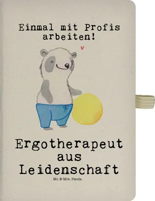 Produktbild von Mr. & Mrs. Panda Journal Ergotherapeut Leidenschaft - Transparent - Geschenk, Notizbuch A5, Ausbildung, Schreibheft, Schreibbuch, Beruf, Reisetagebuch, Spruch