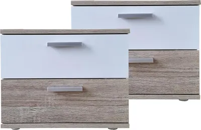 Produktbild von Nachtschrank 2er Set Sonoma Weiß