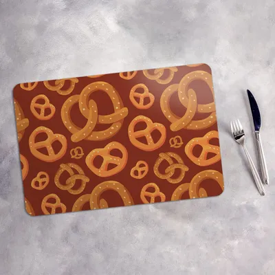 Produktbild von Tischset 4x45x30 cm + 10fi cm Platzset Tischmatte Platzmatte Untersetzer - Bayerisch Brezeln Bäckerei