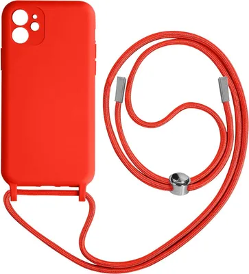 Produktbild von Avizar, Schutzhülle mit 80cm langer Nylonkette für Apple iPhone 11, Rot