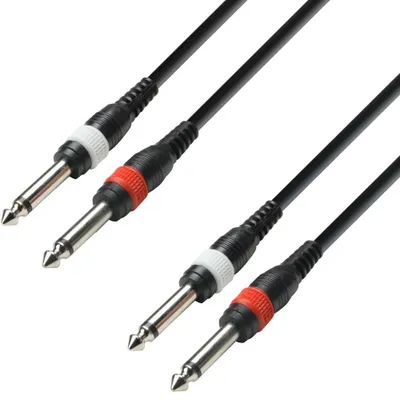 Immagine prodotto di Cavo doppio Adam Hall Cables 3 STAR TPP 0600, 2 x jack TS a 2 x jack TS | 6 m