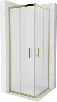 Zdjęcie produktu dla Mexen Rio kabina prysznicowa kwadratowa 70 x 70 cm, szron, złota - 860-070-070-50-30