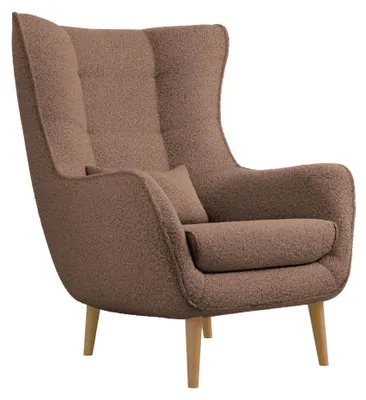 Produktbild von MIRJAN24 Polstersessel Estjano Boucle, Ohrensessel, Relaxsessel, Stilvoll Wohnzimmer Sessel (Farbe: Lambi 04)